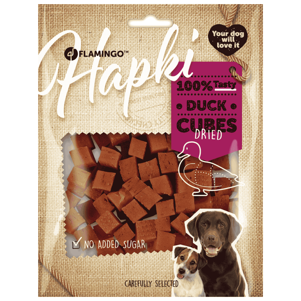 Flamingo Hapki Cubos de Pato Snack para Perros