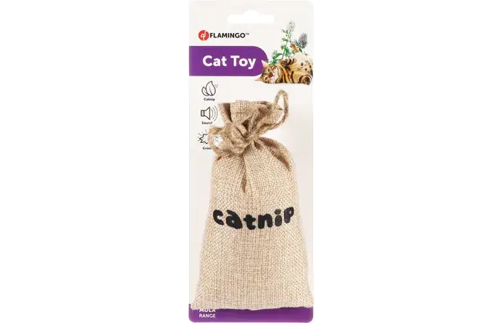 Flamingo Juguete Gato Saco con Catnip 15X9X4,5 cm - Image 2