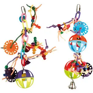 Flamingo Juguete Pajaro Pelotas Cadenas 16X30 cm