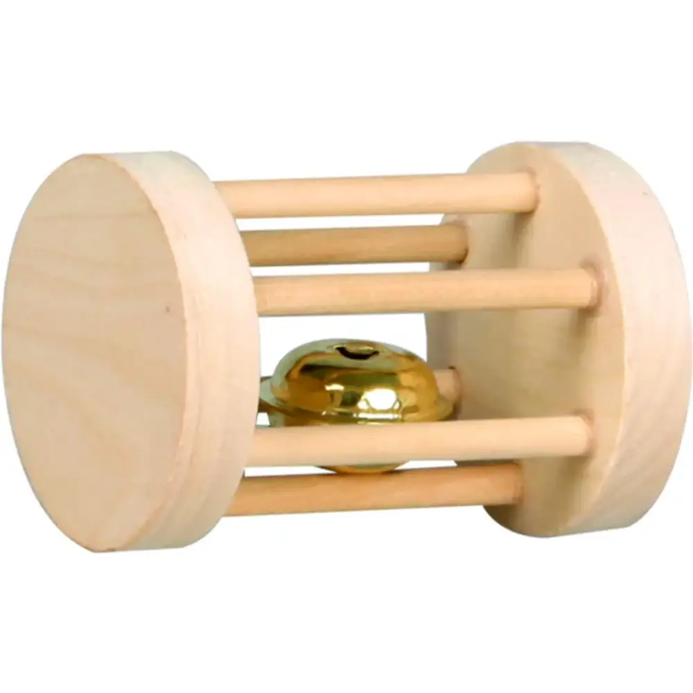 Flamingo Juguete Roedor Doble Rueda con Cascabel 7 cm