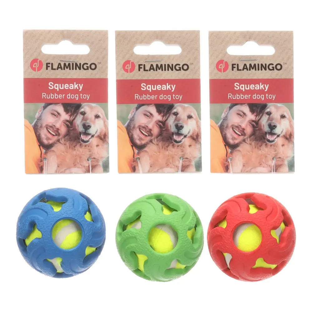 Flamingo Padda Pelota de Goma Juguete para Perros 1 ud