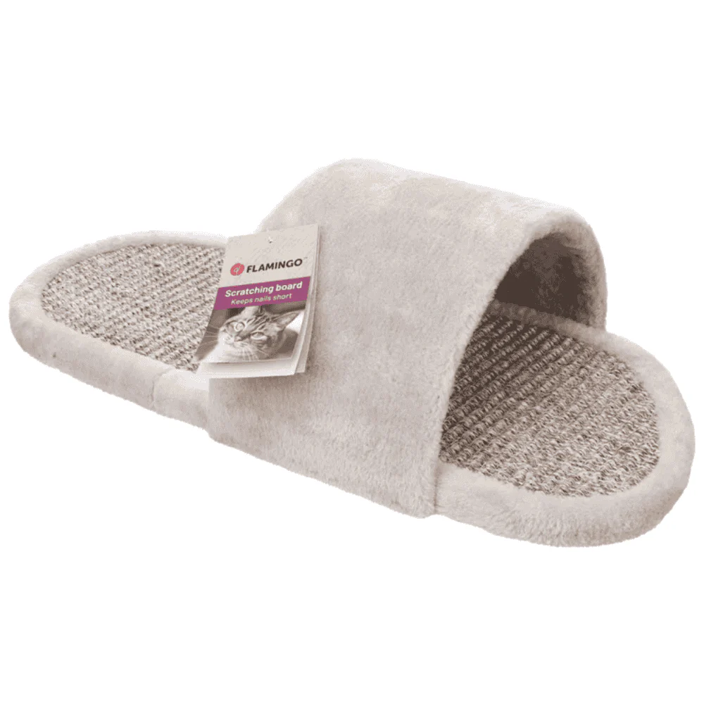 Flamingo Tabla Cleo Gris Forma de Chancla Rascador para Gatos 50,5x24x14cm