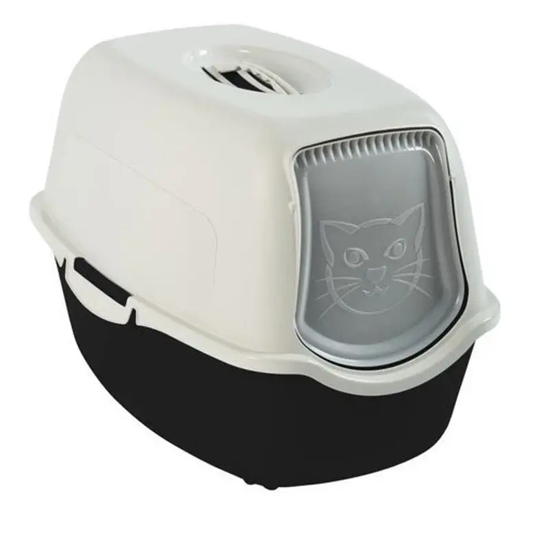 Gatera Eco Rotho Bailey Blanco y Negro 56x40x39 cm