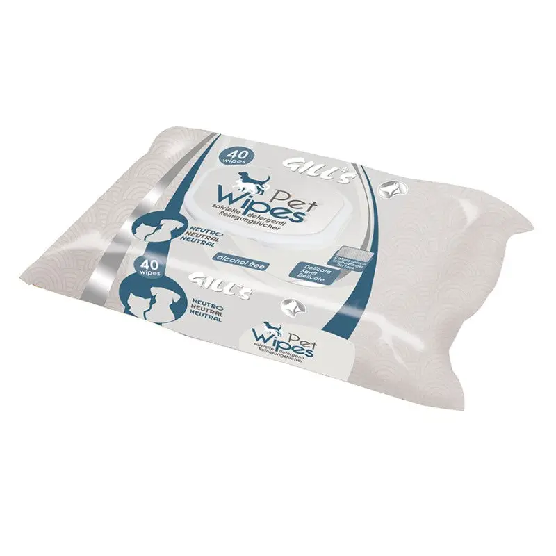 Toallitas Higienizantes Gill's XL Neutro para Pieles Delicadas 40 Uds