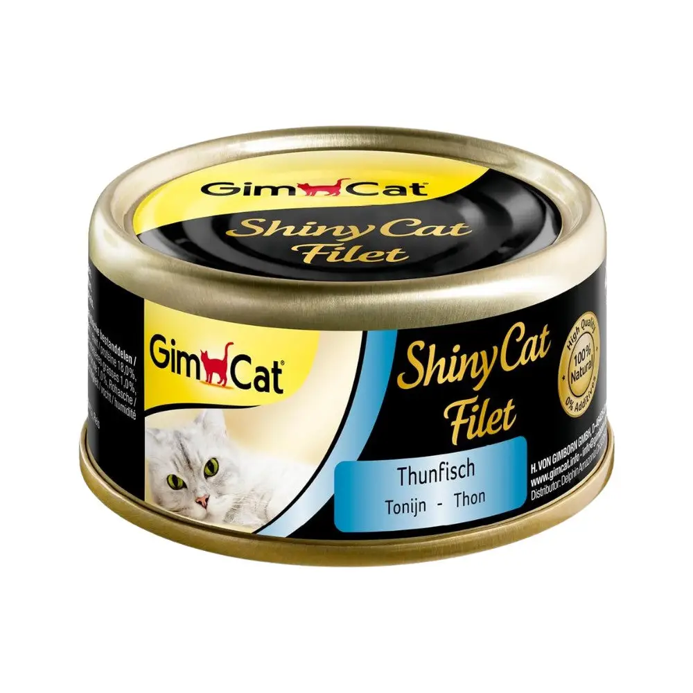 Gimcat Shiny Cat Filetes 70 g Lata Comida Húmeda para Gatos