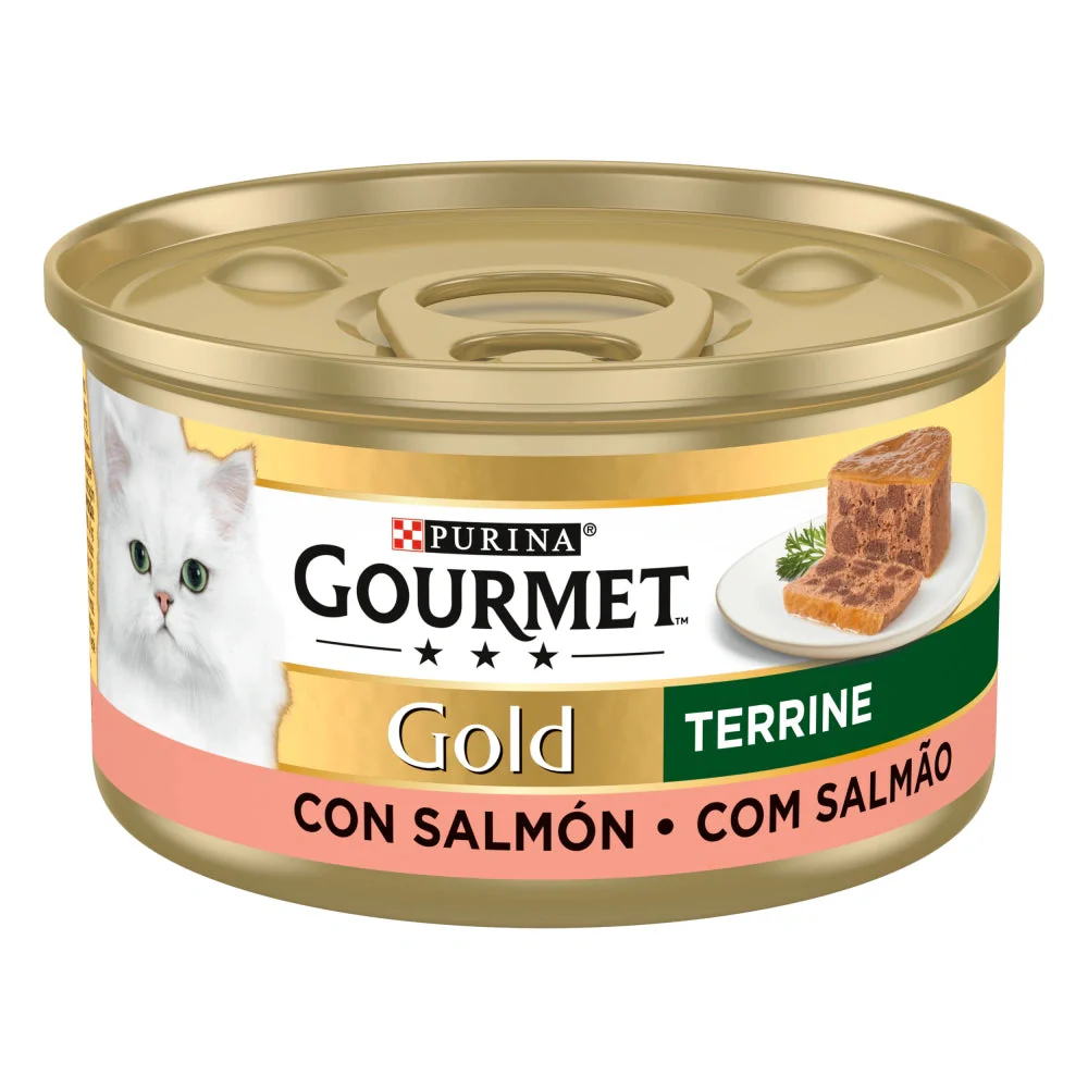 Gourmet Gold Terrine Salmón 85 g Comida Húmeda para Gatos
