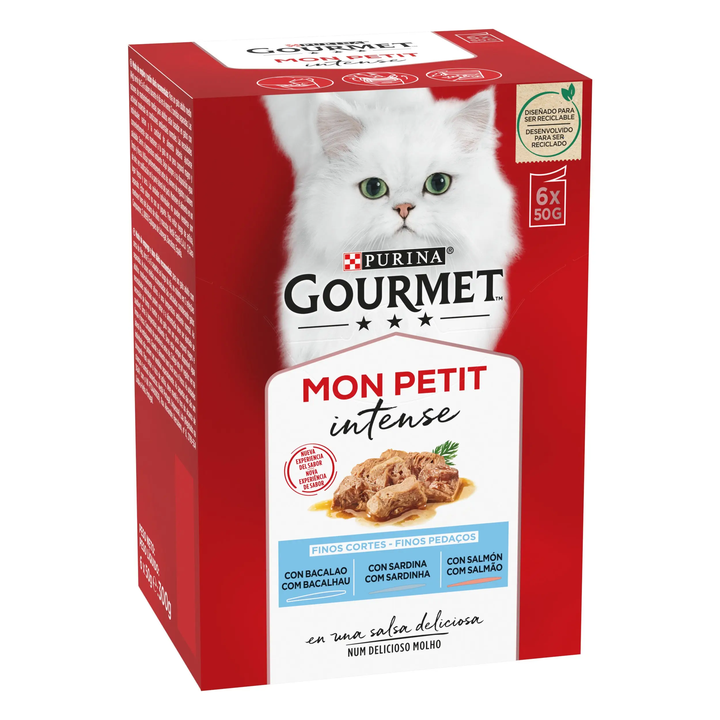 Gourmet Mon Petit Bacalao, Sardina y Salmón Pack 6X50 g