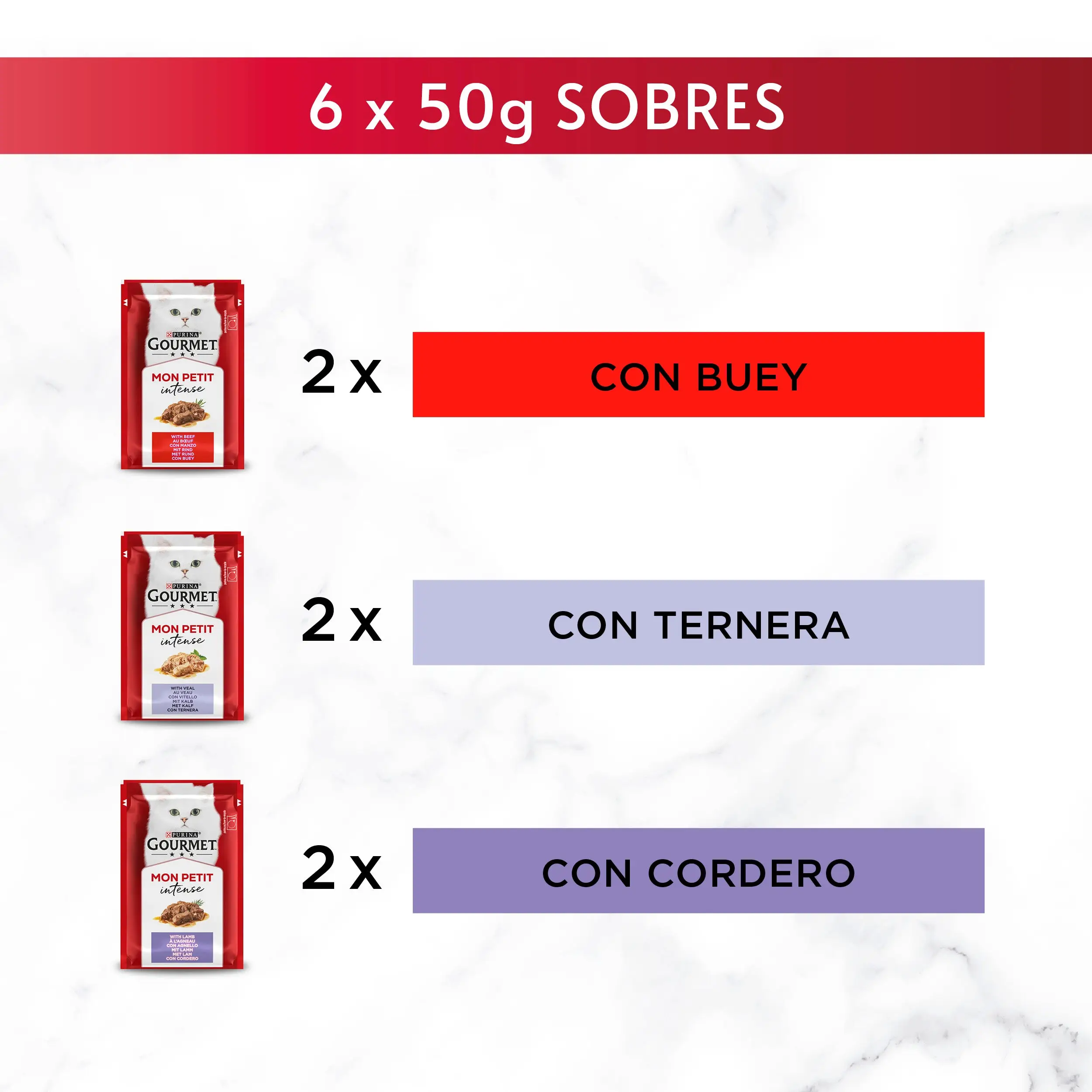 Gourmet Mon Petit Carnes Pack 6X50 g - Image 5