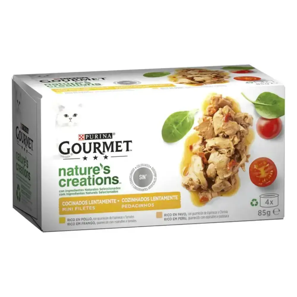 Gourmet Nature'S Creations Pollo y Pavo Pack 4X85 g
