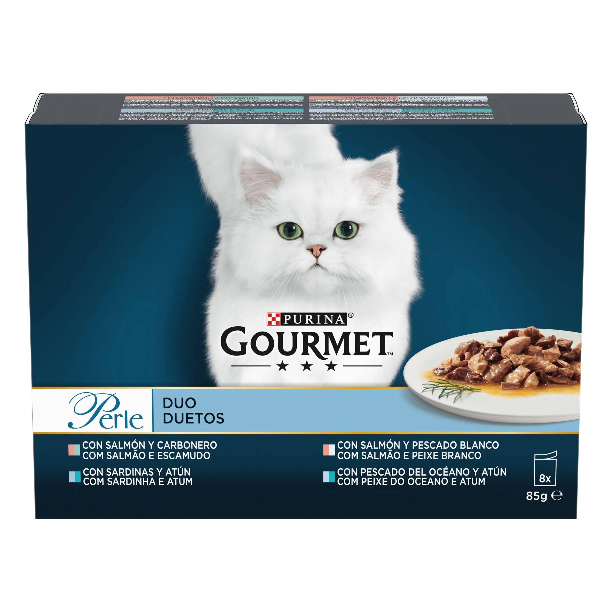 Gourmet Perle Finas Láminas Pescados Pack 8X85 g