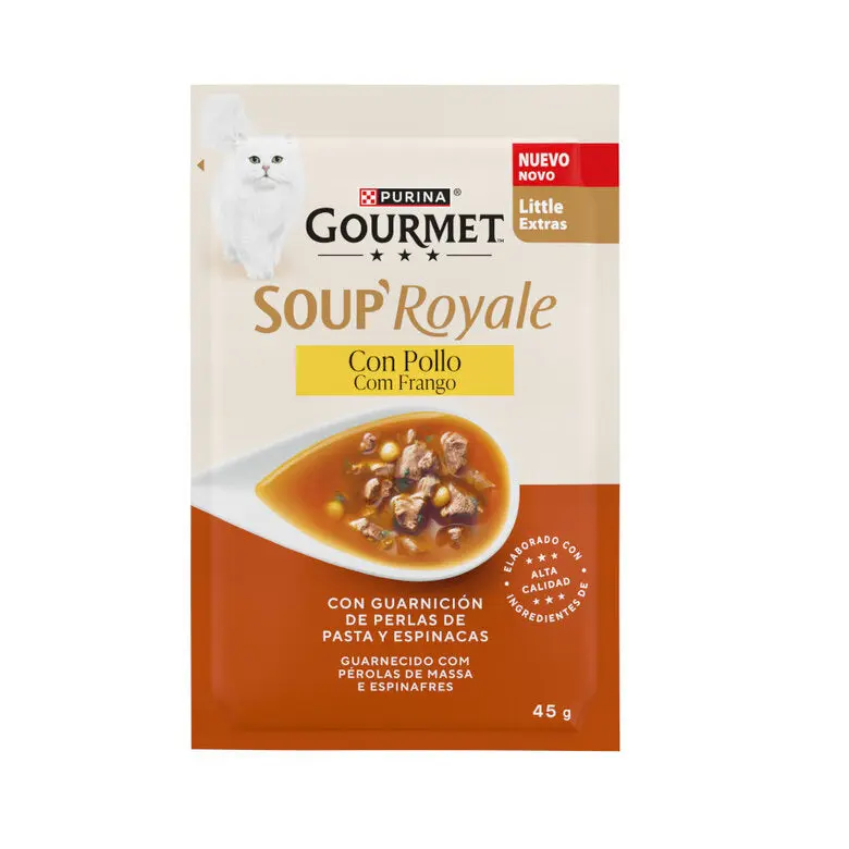 Gourmet Soup Royale Pollo Sopa Comida Húmeda para Gatos