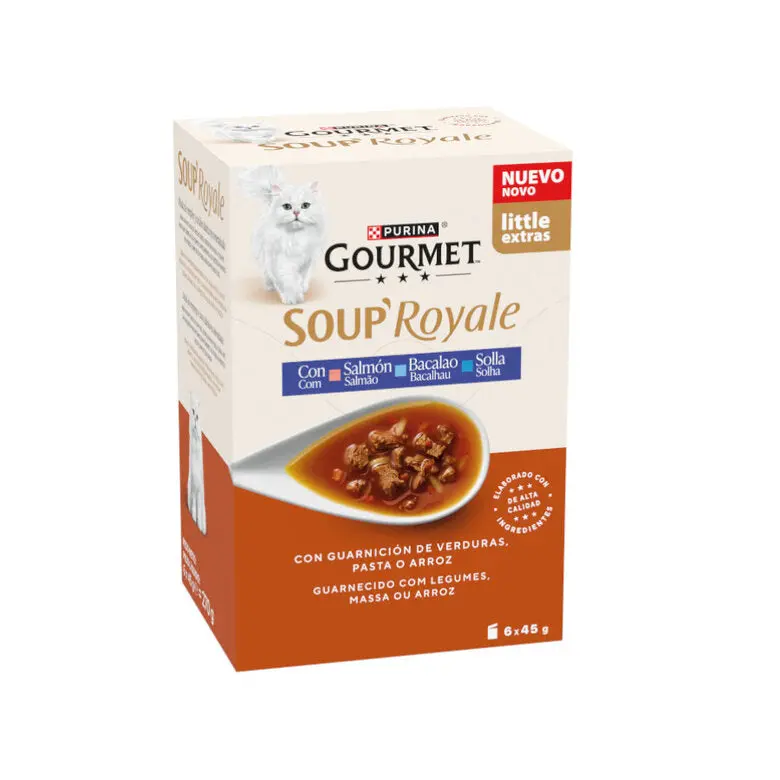 Gourmet Soup Royale Salmón Sopa Comida Húmeda para Gatos - Image 2