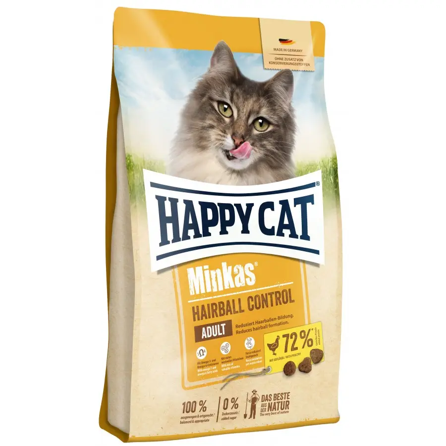 Happy Cat Minkas Adult Hairball Control 1,5 kg (Ave de Corral)