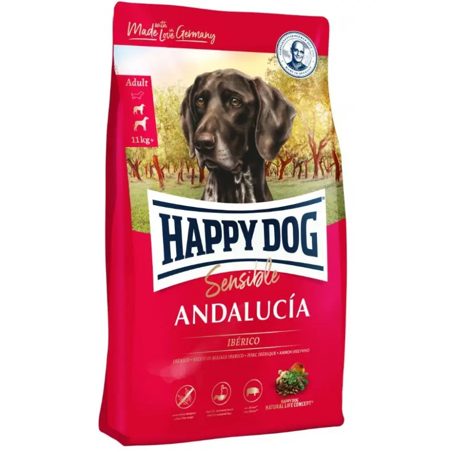 Happy Dog Sensible Andalucía Cerdo Ibérico y Arroz pienso para perros