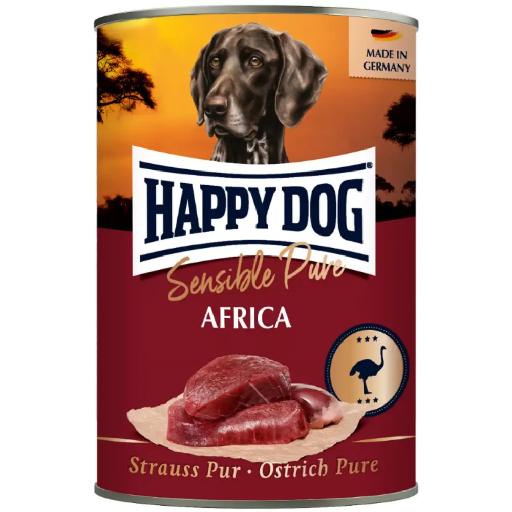 Happy Dog Sensible Pure Africa Carne de Avestruz 400 g Lata