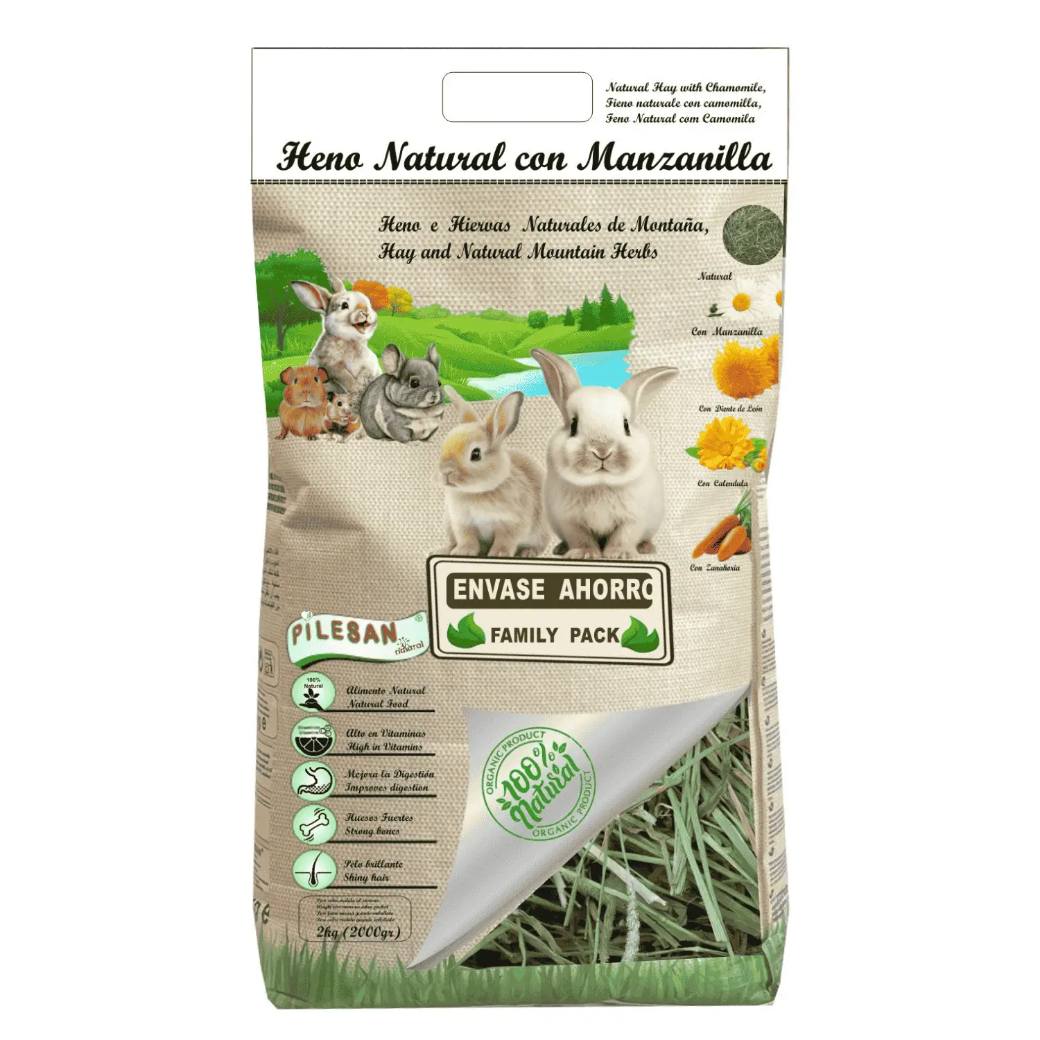 Heno Natural con Manzanilla Pilesan 2 kg