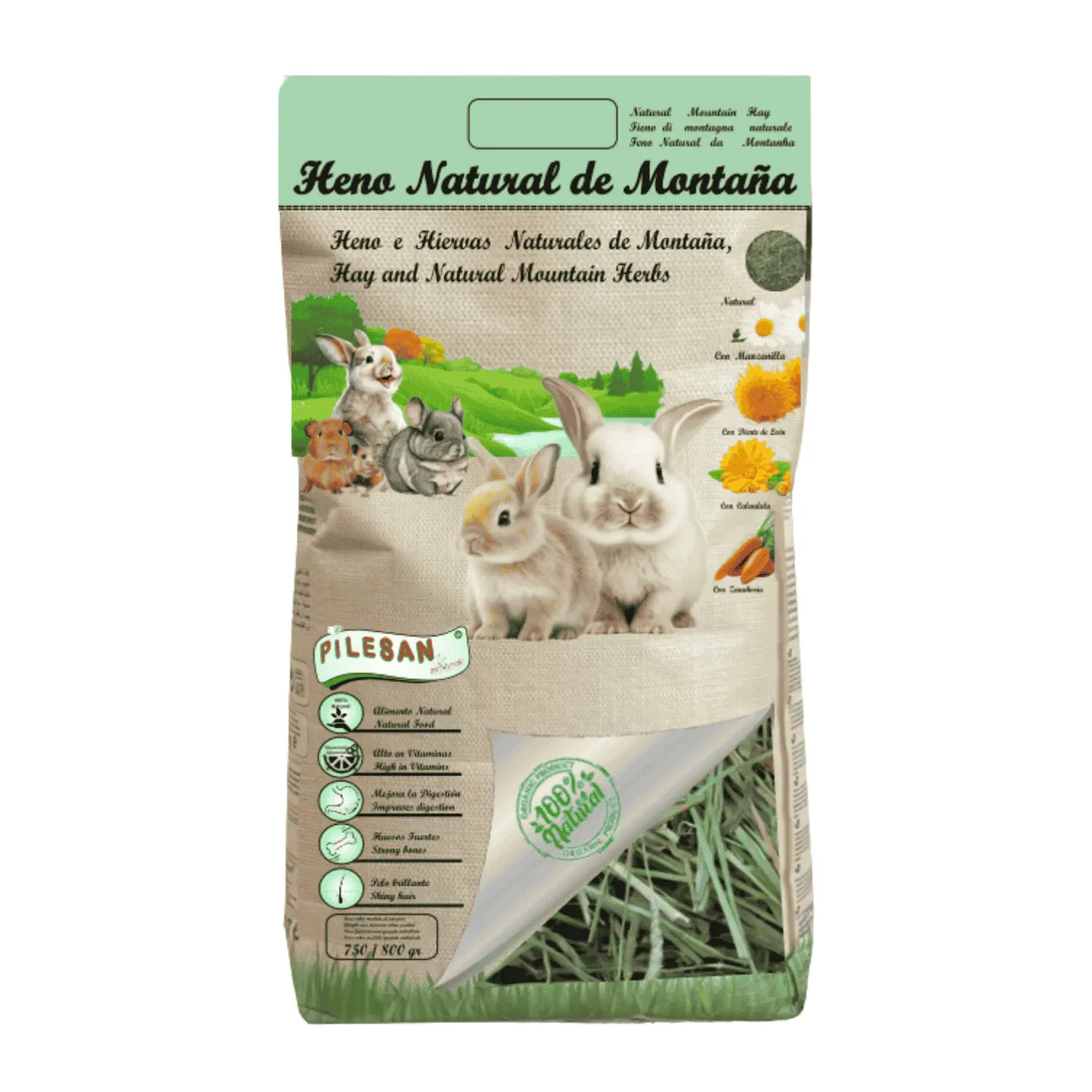 Heno Natural Pls 800 g