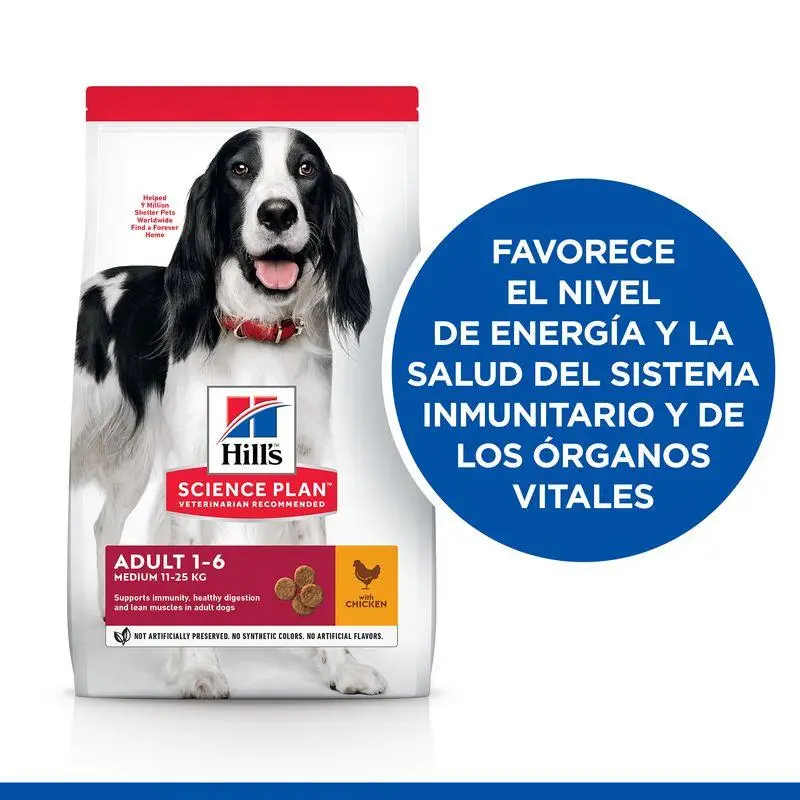 Hill'S Science Plan Adult 1-6 Años Razas Medianas Pollo 2,5 kg Alimento para Perros - Image 4