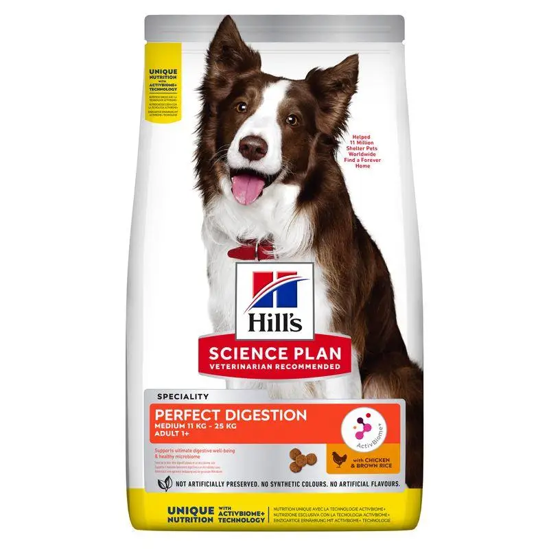 Hill'S Science Plan Adult Perfect Digestion Medium Pollo 14 kg Alimento para Perros