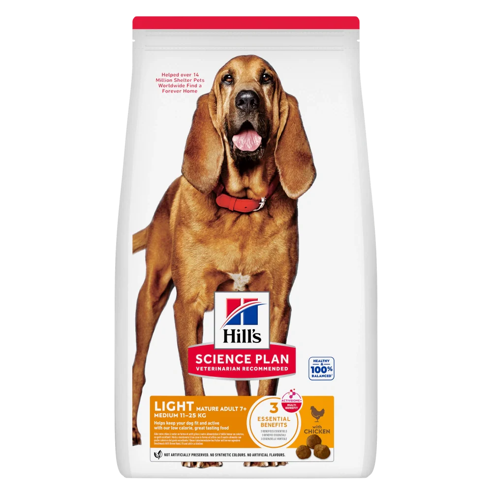 Hill'S Science Plan Mature Adult 7+ Light Medium Pollo 14 kg Alimento para Perros
