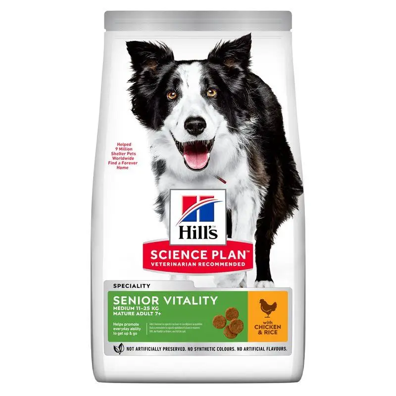 Hill'S Science Plan Mature Adult 7+ Senior Vitality Medium Pollo 14 kg Alimento para Perros