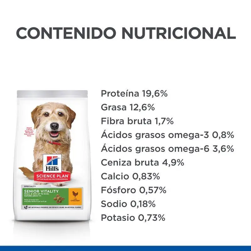 Hill'S Science Plan Mature Adult 7+ Senior Vitality Small y Mini Pollo 1,5 kg Alimento para Perros - Image 2