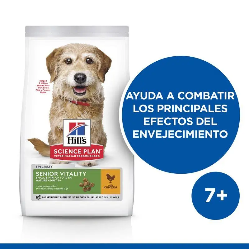 Hill'S Science Plan Mature Adult 7+ Senior Vitality Small y Mini Pollo 1,5 kg Alimento para Perros - Image 4