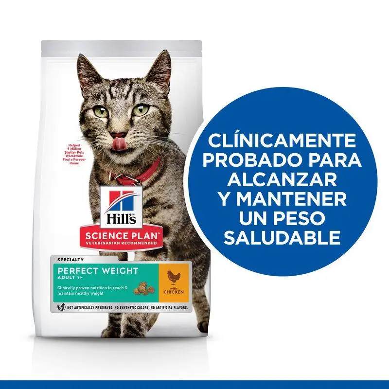 Hill'S Science Plan Adult Perfect Weight Pollo 2,5 kg Alimento para Gatos - Image 4