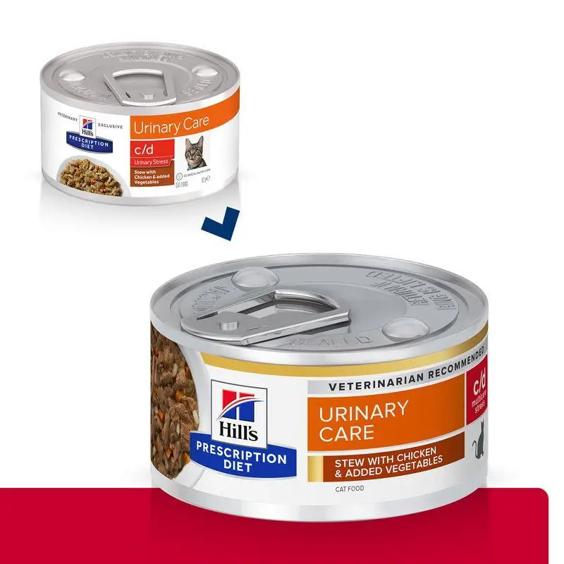 Hill'S C/D Urinary Stress Estofado con Pollo y Verduras 82 g Alimento para Gatos - Image 6