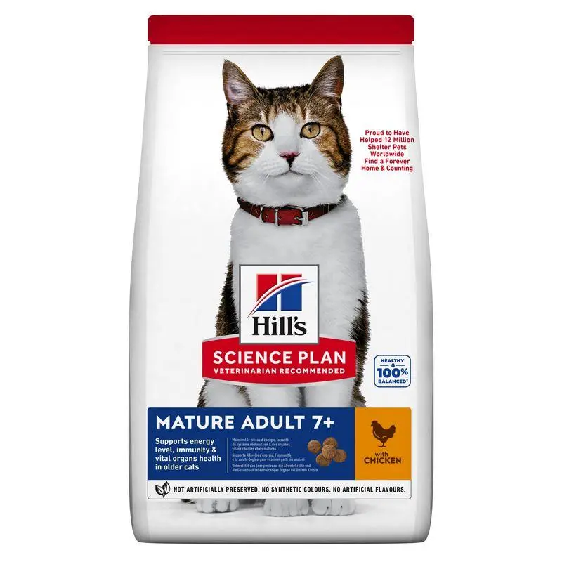 Hill'S Science Plan Mature Adult +7 Pollo 1,5K Alimento para Gatos
