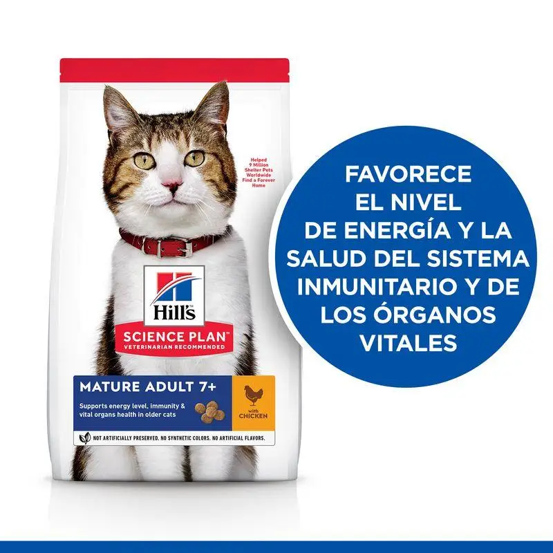 Hill'S Science Plan Mature Adult +7 Pollo 1,5K Alimento para Gatos - Image 4