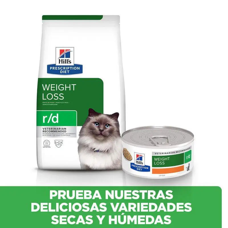 Hill'S R/D 3 kg Pienso para Gatos - Pérdida de Peso - Weight Loss - Image 2