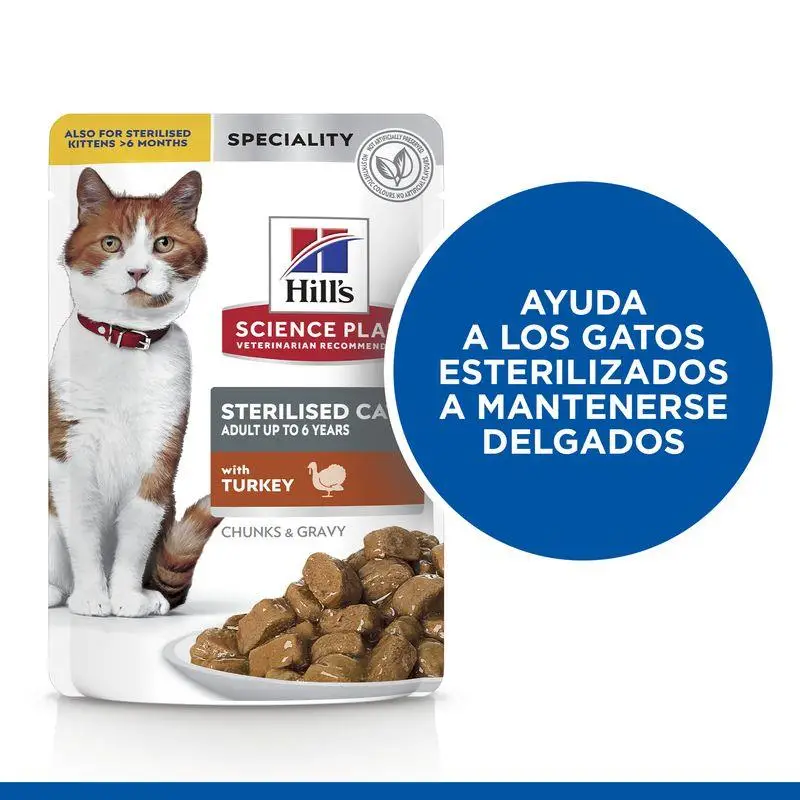 Hill'S Science Plan Sterilised Pavo 85 g Sobre Alimento para Gatos - Image 2