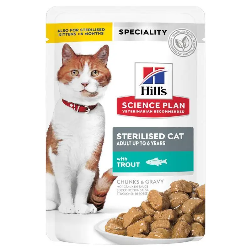 Hill'S Science Plan Sterilised Trucha 85 g Alimento para Gatos