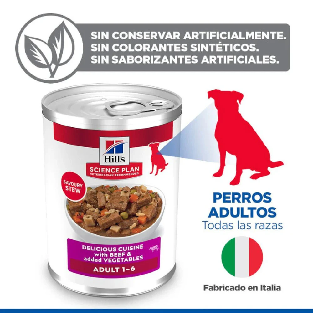 Hill's Science Plan Adult Estofado con Vacuno y Verduras Lata Húmeda para Perros - Image 4