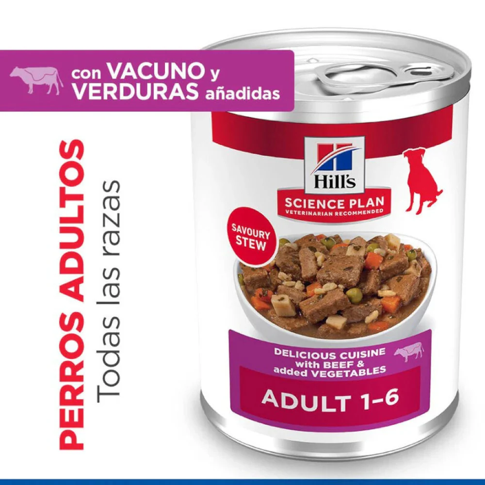 Hill's Science Plan Adult Estofado con Vacuno y Verduras Lata Húmeda para Perros - Image 5