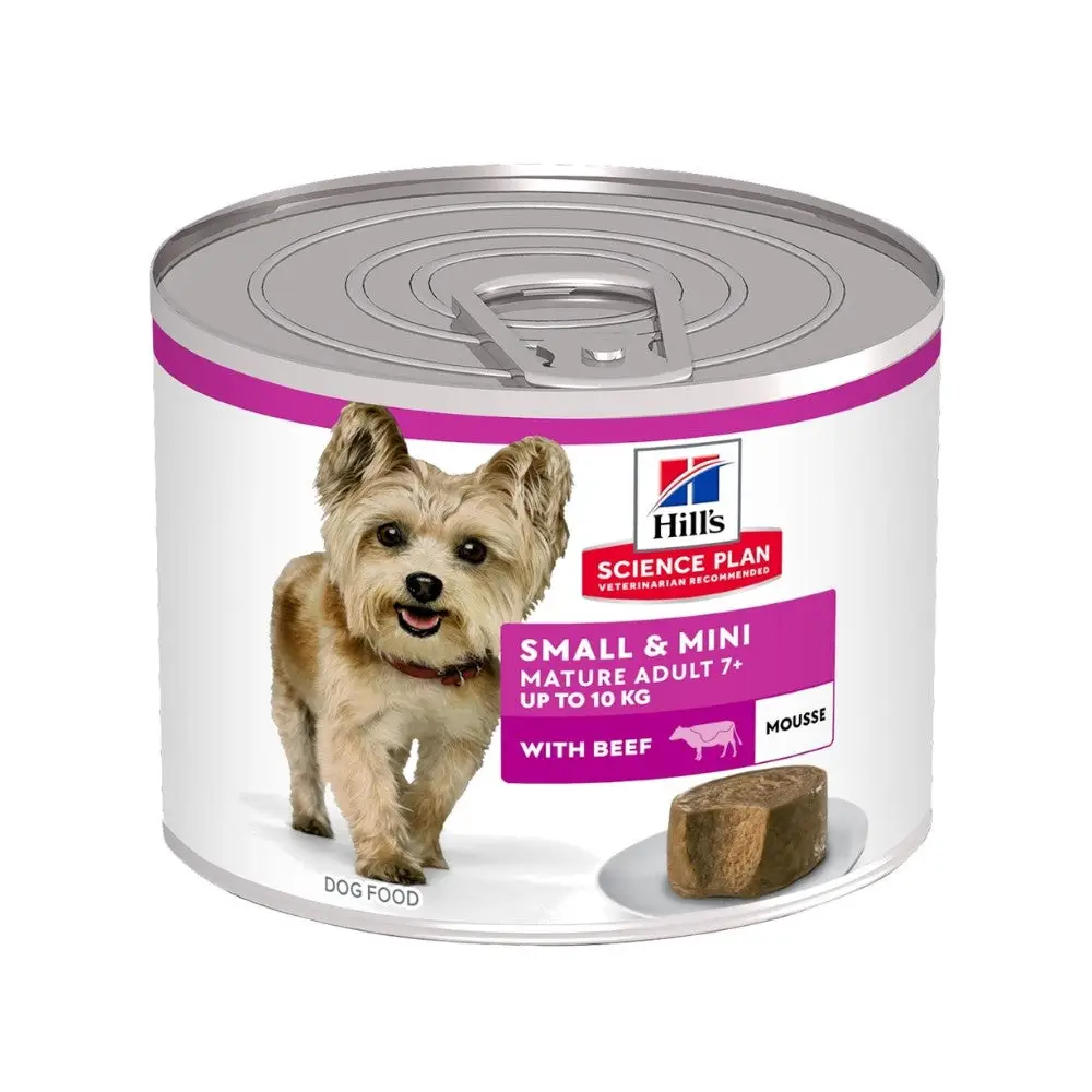Hill's Science Plan Mature Small & Mini Ternera Mousse Comida Húmeda para Perros Lata 200 g