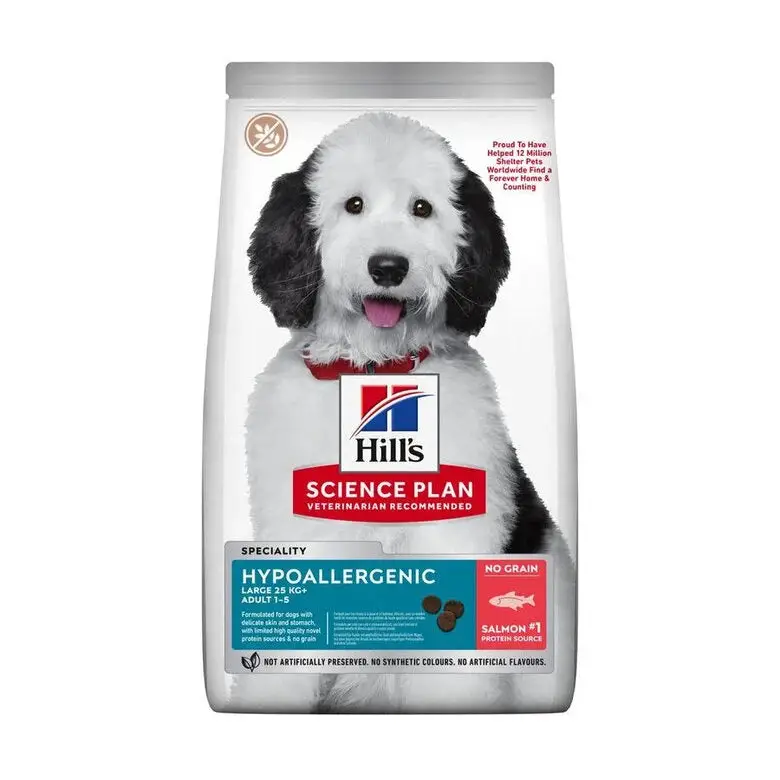 Hill'S Science Plan Adult Hypoallergenic Large Breed Salmón y Atún14 kg Alimento para Perros