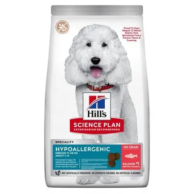 Hill'S Science Plan Adult Hypoallergenic Medium Salmón y Atún 2,5 kg Alimento para Perros