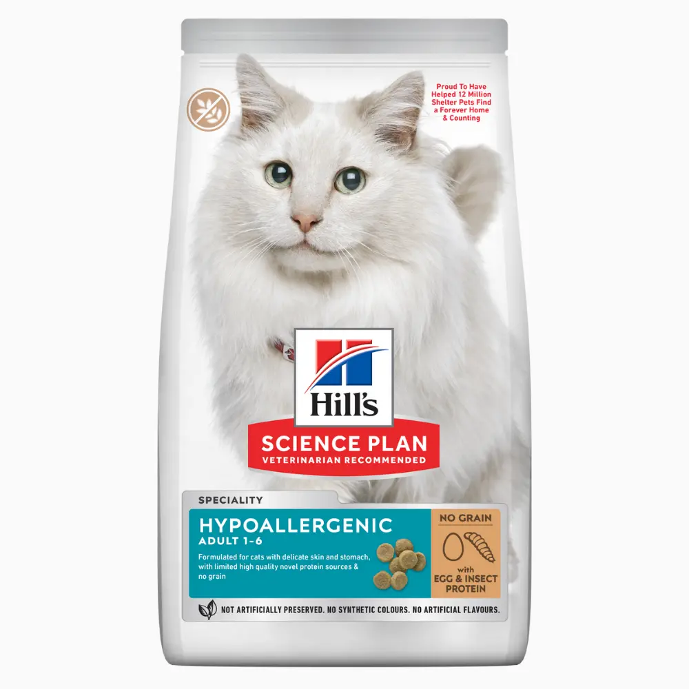 Hill'S Science Plan Adult Hypoallergenic Huevo e Insectos 1,5 kg Alimento para Gatos