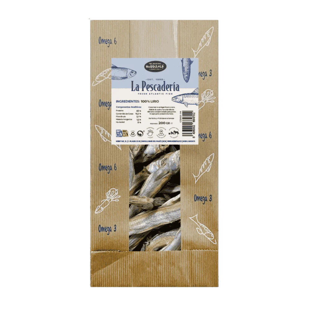Hobbitalf La Pescadería 200 g Snack 100% Natural para Perros