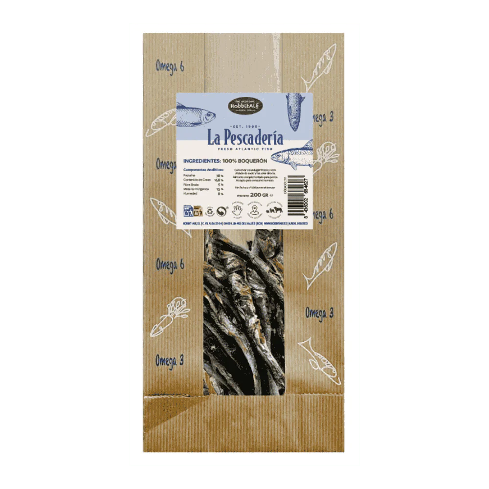 Hobbitalf La Pescadería 200 g Snack 100% Natural para Perros - Image 2