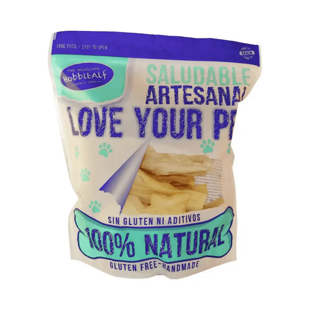 Hobbitalf Tendón de Cuero Deshidratado 500 g Snack Natural para Perros