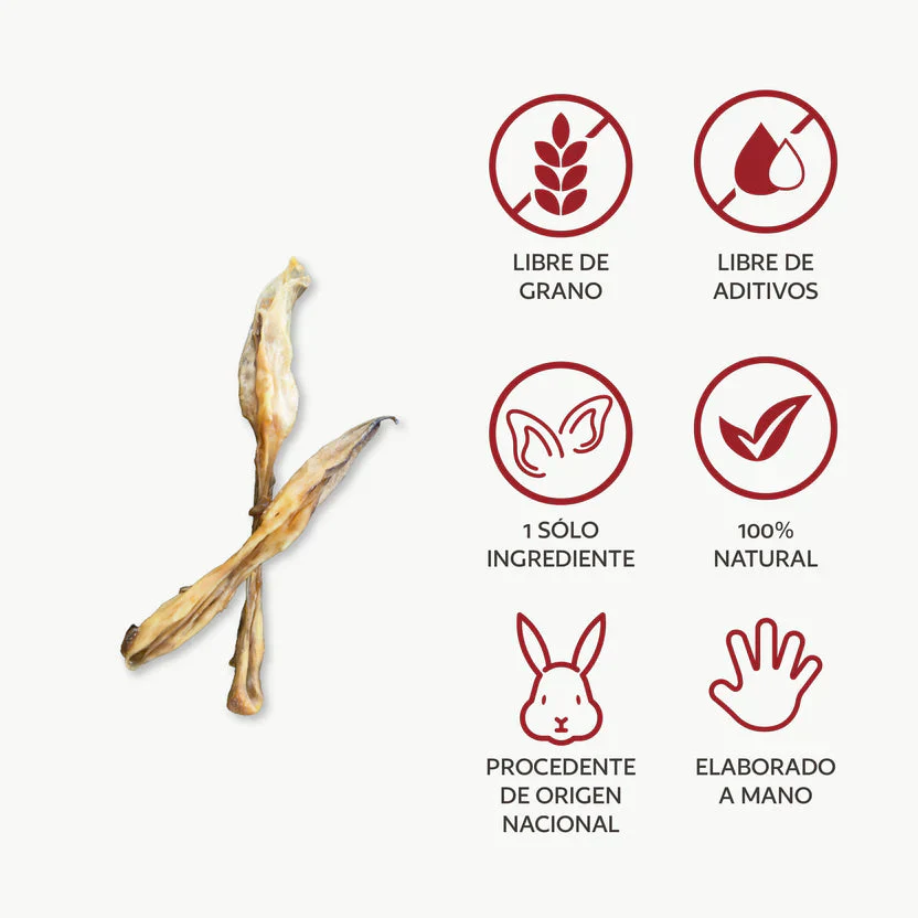 Hobbitalf Orejas de Liebre 3 uds Snack Natural para Perros - Image 2