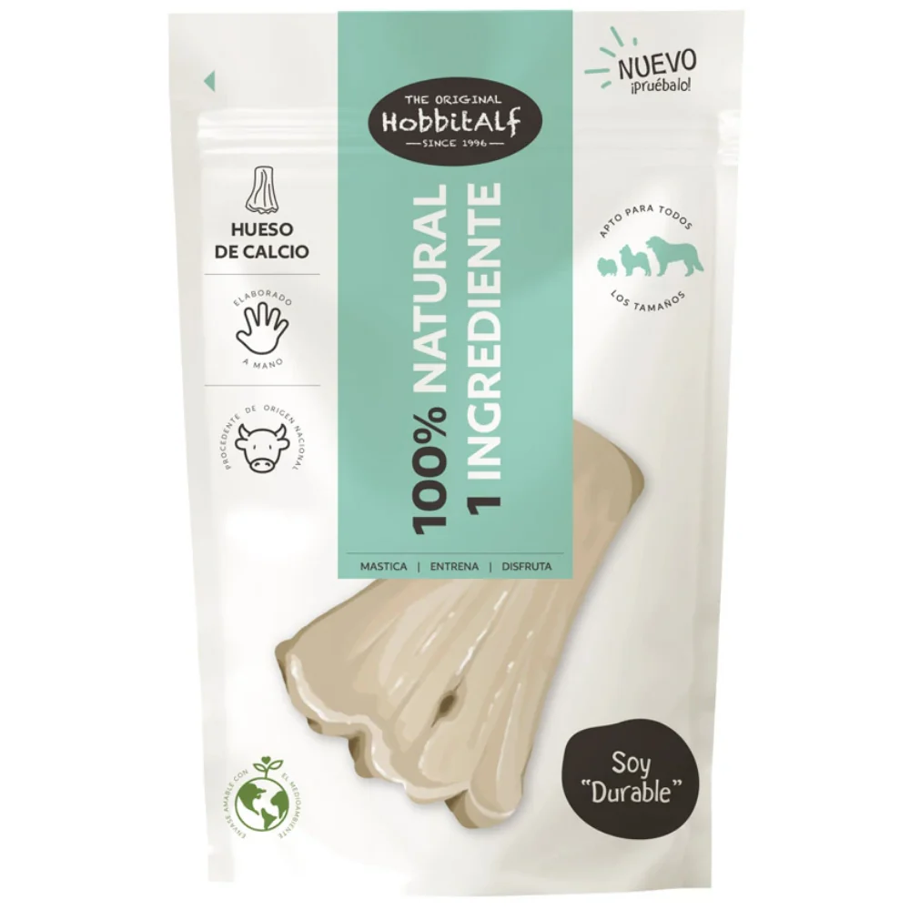 Hobbitalf Hueso Corto de Calcio para Perros 100 g