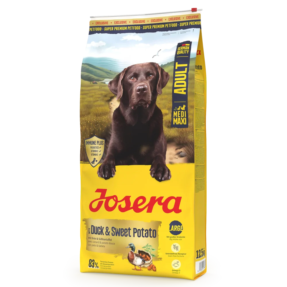 Josera Medium/Maxi Pato y Batata Pienso Sin Cereales para Perros