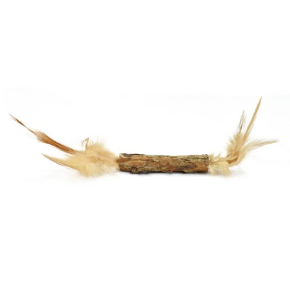 Juguete Gatos Nayeco Stick Silver Vine con Pluma 22 cm
