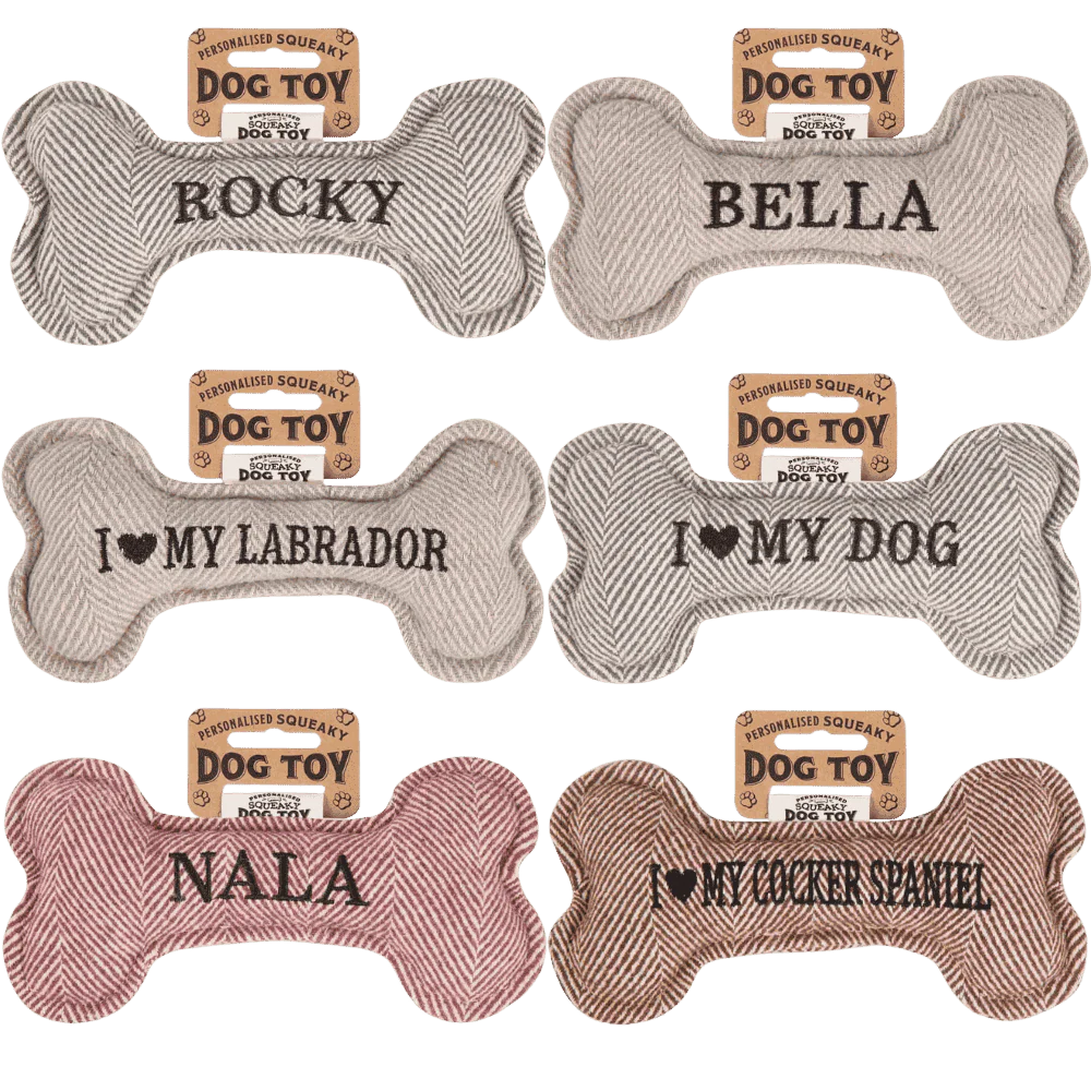 H&H Juguete Mordedor Hueso Chillón para Perros Personalizado