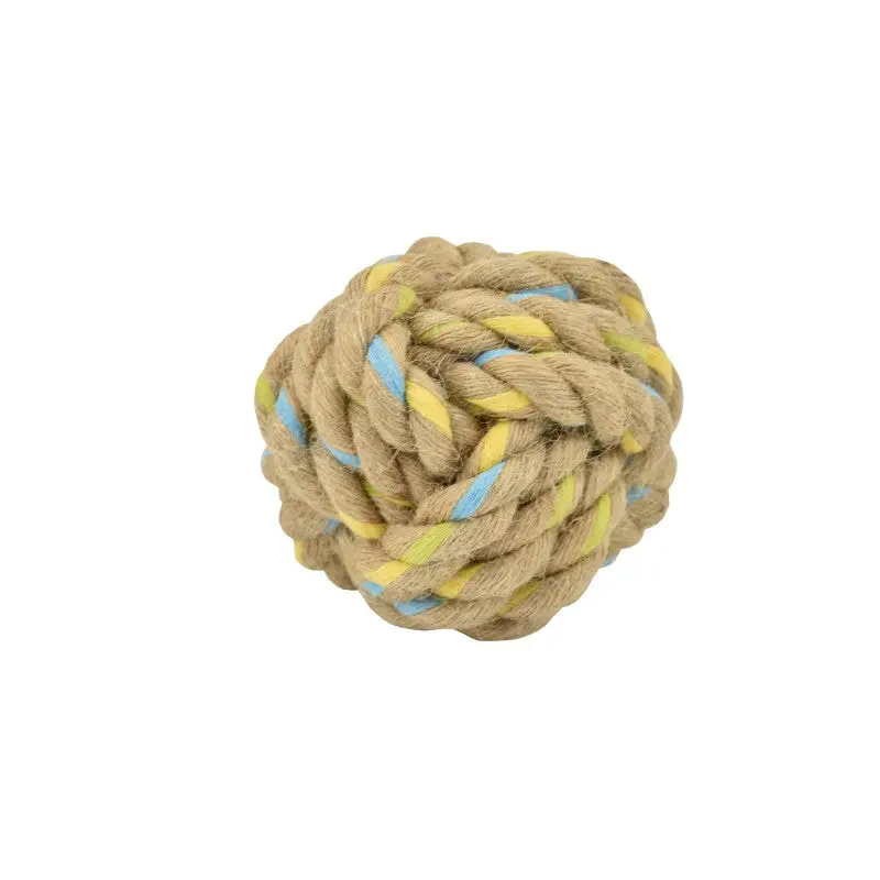 Juguete Perro Pelota Cuerda Dental Cáñamo 7 cm