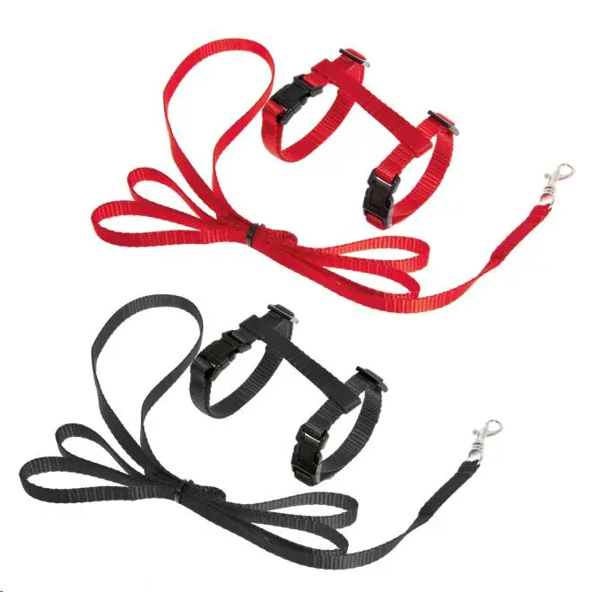 Flamingo Set Arnés Gatito Rojo/Negro 110 cmx10Mm - Image 2